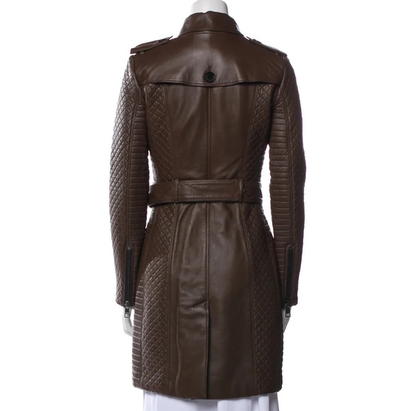 Burberry leather trench coat - Picture 2 of 3